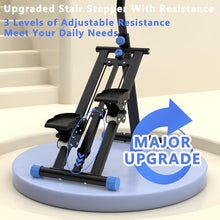 Load image into Gallery viewer, KINMAC Stair Stepper with Adjustable Resistance for Home - Upgrade Climber Workout Machine with LCD Tracking &amp; Space-Saving Design  (Black)
