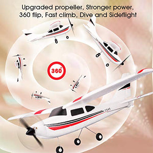 Park10 Toys New F949 3Ch RC Airplane Fixed Wing Plane Outdoor Toys with 2.4G Transmitter, Extra Battery and Propeller