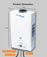 Load image into Gallery viewer, Flame King Portable Tankless Water Heater Propane Gas 10L 2.64 GPM at 68,000 BTU, Outdoor Instant Hot Water Shower for RV, Camping, Farm, Cabins
