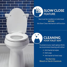Load image into Gallery viewer, Mayfair Linden Slow Close Toilet Seat, Non Slip Heavy Duty Wood, Easy Install, Made in USA, Elongated, White, 2 Pack
