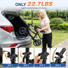 Load image into Gallery viewer, Aojin Knee Scooter for Adults for FootInjuries, 300lbs Capacity, All Terrain Foldable Knee Scooter Walker with Bag, 13" Wide Pu Seat, Compact Crutches Alternative (Black)
