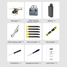 Load image into Gallery viewer, RC Helicopter, MD500 C189 Aircraft Model 1/28 2.4G 4CH Single-Rotor Helicopter Model (RTF Version)
