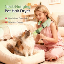 Load image into Gallery viewer, Dog Dryer for Pet Grooming,Pet Neck-Hanging Hair Dryer,Alternating Hot and Cold Airflow.Handheld &amp; Hands-Free.Low-Noise, Ultra-Lightweight.High Wind Speeds.Adjustable Heat &amp; Speed
