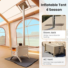 Load image into Gallery viewer, 8-10 Inflatable Tents for Camping, Blow Up Tent with Hand Pump, Easy Setup Air Glamping Tents for Camping 4 Season Hot Tent with Stove Jack, Waterproof 2 Room Large Camping Tent Adult

