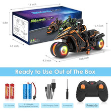 Load image into Gallery viewer, Remote Control Motorcycle with RGB Lights &amp; Exclusive Side Glide ,Ready-to-Play with 2 Batteries

