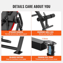 Load image into Gallery viewer, VEVOR Inversion Table, 300 lbs Capacity Heavy Duty Inversion Table, Decompression Back Stretcher Machine, Strength Training Equipment with Headrest, Ankle Lock, Adjustable Protective Belt, Red/Black
