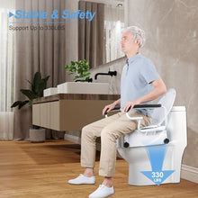 Load image into Gallery viewer, NIdreamCE Raised Toilet Seat for Seniors with Flip-up Handles, 5.9" Adjustable Toilet Seat Riser Elevated Medical Supplies &amp; Equipment for Handicap, Elderly, Hip Replacement After Surgery
