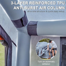 Load image into Gallery viewer, Inflatable Tents for Camping, 4-6 Person Easy Blow Up Tent with Hand Pump,4 Seasons Waterproof Air Inflatable Camping Tent House for Family Weekend Camping,Grey
