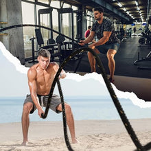 Load image into Gallery viewer, Yes4All 2 Inch Battle Ropes with Protective Sleeve, Workout Ropes for Cross-Training Home Gym &amp; Fitness Exercises, Strength Training - 50 Feet Lengths Available
