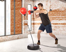 Load image into Gallery viewer, TechTools Punching Bag with Stand, Boxing Bag for Teens &amp; Adults - Height Adjustable - Speed Bag for Training, Boxing Equipment, Stress Relief &amp; Fitness

