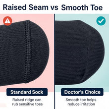 Load image into Gallery viewer, Doctor's Choice Diabetic Socks for Men, Seamless with Non Binding Top Neuropathy Socks, designed with Soft Stretch and Full Cushion for a Comfortable Fit, 10-13 Large, 4 Pairs (Charcoal)
