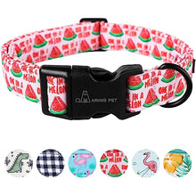 Load image into Gallery viewer, ARING PET Summer Dog Collar-Cute Watermelon Dog Collar for Small Dogs, Adjustable Soft Cotton Girl Dog Collars for Small Medium Large Dogs, X-Small
