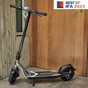 Electric Scooter for Adults, Carbon Fiber Ultra Light 31 Miles Long Range, Max Speed 20MPH, 7.5in. Wider Deck, 9.5in. Tubeless Fat Tires, UL Certified