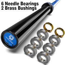Load image into Gallery viewer, RICHUANG 7ft Olympic Barbell Weight Bar for Weightlifting- 1000LBS-Blue
