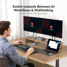 Load image into Gallery viewer, AV Access KVM Switch Dock 2 Monitors 2 Laptops, 4K KVM Switch Dual HDMI Monitor, 2 USB-C MST Ports, 60W PD for Each PC, 1G Ethernet, EDID Emulation, 2K@144Hz,1080P@240Hz,Ideal for Home Office
