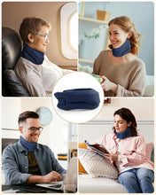 Load image into Gallery viewer, BETOVIN Heated Neck Brace Cervical Collar - Neck Support Brace with Heating Pad, Soft Foam Wraps Keep Vertebrae Stable and Aligned for Relief of Cervical Spine Pressure for Women &amp; Men (L Size) Blue
