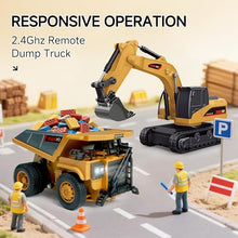 Load image into Gallery viewer, BRRRRT 1/64 RC Dump Truck,Full Proportion Mini Dump Truck Toy,8-Channel Remote Control Toy with Metal Bed &amp; Light
