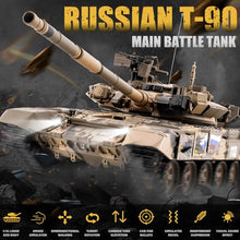 Load image into Gallery viewer, BESTYMXY RC Tank Russian T-90 Main Battle Tank, 1/16 2.4ghz Remote Control Vehicle with Sound &amp; Light
