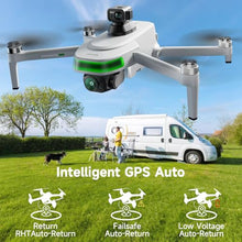 Load image into Gallery viewer, HZMOFTJ Drones With Dual Camera For Adults 4k,Gps Drone With Screen On Controller,Electric Adjustable Camera 90 °,Auto Return,Obstacle Sensing,Ai Track&amp;Orbit Mode,50 Mins Flight,2 Battery ,For Beginner Toy Gifts
