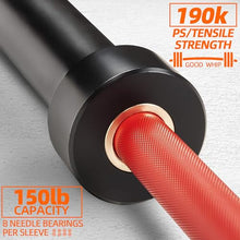 Load image into Gallery viewer, Fitvids 7ft Olympic Barbell 45LBS for Weightlifting and Powerlifting, 2 Inch Strength Training Bar - Red
