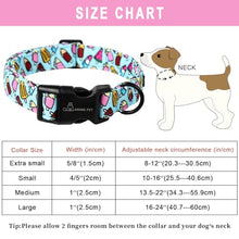 Load image into Gallery viewer, ARING PET Summer Dog Collar, Cute Blue Ice Cream Doggy Collars for Puppy Small Medium Large Boy Girl Dogs Pet, for Daily Photos Outdoor Beach Walking Picnic, M
