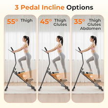 Load image into Gallery viewer, Stair Stepper for Home,Vertical Climber Step Machine with Stable Triangular Frame, 3-Level Handrail Height &amp; Resistance &amp; Pedal Adjustment,LCD Monitor, Device Holder, Smooth Motion, 300 LBS Black
