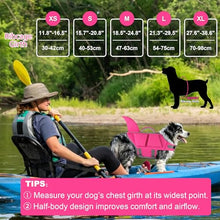 Load image into Gallery viewer, Dogcheer Dog Shark Life Jacket with Extra Foam, High Buoyancy Dog Life Vest with Rescue Handle for Swimming Boating, Reflective Adjustable Puppy Swim Vest for Small Medium Large Dogs, Pink - XS
