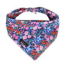 Load image into Gallery viewer, ARING PET Floral Dog Bandanas, Blue Pink Orange Flowers Pet Bandana Scarf Triangle Bibs for Puppy Small Medium Large Boy Girl Dogs Cats-S
