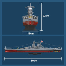 Load image into Gallery viewer, Japanese Yamato Battleship Building Blocks Set, 2569 Pieces WWII Navy Ship MOC Toy, Excellent Battleship Model Building
