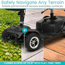 Load image into Gallery viewer, Vive 4 Wheel Mobility Scooter - Electric Powered Wheelchair Device - Compact Heavy Duty Mobile for Travel, Adults, Elderly - Long Range Power Extended Battery with Charger &amp; Basket
