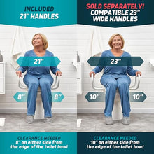 Load image into Gallery viewer, Lunderg Raised Toilet Seat with Handles - Elongated - Easy to Install Toilet Seat Risers for Seniors
