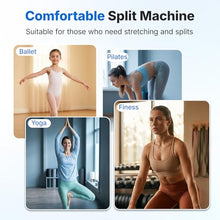 Load image into Gallery viewer, MERACH Split Machine, Stretching Equipment for Flexibility, 180° Leg Stretcher with 6-Level Length Adjustment &amp; Comfortable Pad, Home Stretch Machine for Dance, Gymnastics, 300lbs Capacity (Black)
