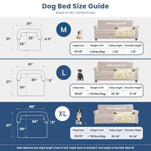 Load image into Gallery viewer, blunique Calming Extra Large Dog Couch Bed, 45 x 37 inch Waterproof Removable Pet Mat Couch Cover for Furniture Protector, Non-Slip Fluffy Pelsbarn Dog Bed for Couch, Sofa, Car - Tie-Dye Khaki

