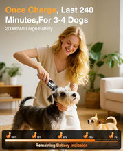 Load image into Gallery viewer, Dog Clippers for Grooming, Dog Grooming Kit for Heavy Thick Hair, Low Noise Cordless Pet Hair Trimmer with Stainless Steel Blade, Professional Rechargeable Hair Trimmer for Dogs and Cats L-Sliver
