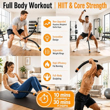 Load image into Gallery viewer, Salario Portable Cordless Battle Ropes – Home Gym Workout Equipment for Intensive Training &amp; Core Strength, Ideal for Home, Office, Travel and Small Spaces(Black, 2-Pair Pack)
