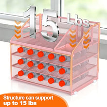Load image into Gallery viewer, DocNest 4 Tier Metal Mesh Letter Tray - Space Saving Desk File Organizer with Handle, Pen Holder &amp; Folder Holder - Desktop Document Sorter for Office, Home, School, Classroom - Pink
