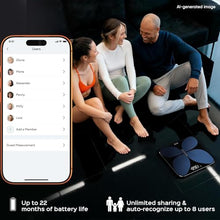 Load image into Gallery viewer, Wyze Smart Scale X Butterfly - Bathroom Scale for Body Weight, BMI, Body Fat, Muscle Mass, Accurate Bluetooth Digital Scale for Body Composition Analyzer | Sync Health Apps | ITO Glass, 400 lbs, Black
