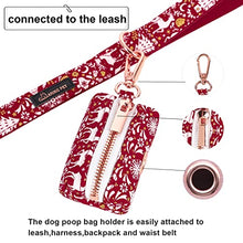 Load image into Gallery viewer, ARING PET Dog Waste Bag Dispenser, Cotton Doggy Poop Bags Holders Attach to Any Leashes, Portable Washable Christmas Pet Waste Pouch Dispenser with Metal Zipper
