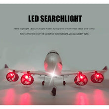 Load image into Gallery viewer, RC Airbus 747 A380 2.4G Remote Control Electric Plane Four Motor RC Airplane Toy RC Airliner with LED Lights Drop Resistant Aircraft 2 Batteries
