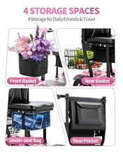Load image into Gallery viewer, Ecomobi Light Weight Mobility Scooter for Seniors &amp; Adults, 12–30 Mile Range, Foldable Airline Approved Portable 4 Wheel Motorized Scooter with Removable Lithium Battery, 300 lb Capacity, MS01F Pink
