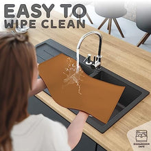 Load image into Gallery viewer, PetHappily Dog Food Mat - Raised Edges Dogs Mat for Food and Water Prevent Spill, Waterproof Cat Food Mats Protect Floors, Easy Clean Dog Bowl Mats for Food and Water, Silicone Pet Food Tray
