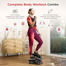 Load image into Gallery viewer, Sunny Health &amp; Fitness Total Body Smart 2-in-1 Stepper Machine,  Non-Slip Pedals with Smart SunnyFit App - SF-S0978Smart
