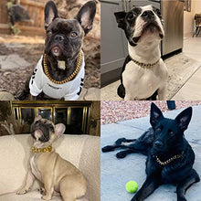 Load image into Gallery viewer, Stainless Steel Silver Gold Dog Collars with Safety Buckle Lock,18K Cuban Link Chain Training Collar,15MM Strong Dog Necklace Heavy Duty Chew Proof for Small Medium Large Dog

