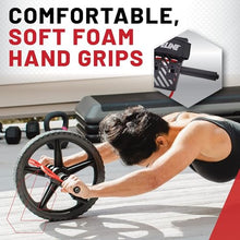 Load image into Gallery viewer, Lifeline Fitness Power Wheel Full Body Workout Ab Roller, Functional Full Body Ab Roller Wheel, Upper/Lower Body Workout, Home Workout Equipment with Foot Straps
