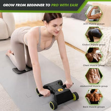 Load image into Gallery viewer, Ab Roller with Elbow Support, Ab Roller Board Core Workout Machine with 4 Wheels, Mini Pilates Reformer Equipment
