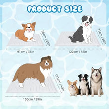 Load image into Gallery viewer, YAUNJI Dog Cooling Eco-Friendly Mat, 2026 New Portable Pet Cooling Pad for Dogs Cats Sleeping Mat for Home Outdoor, Washable Dog Water Bed for Bored Indoor Summer (Blue, Medium)
