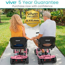 Load image into Gallery viewer, Vive 4 Wheel Mobility Scooter - Electric Powered Wheelchair Device - Compact Heavy Duty Mobile for Travel, Adults, Elderly - Long Range Power Extended Battery with Charger Included (Limited Edition)

