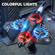 Load image into Gallery viewer, MSKOLER Foam Remote Control Airplane for Kids , RC Jet with Colorful Lights (Gray)
