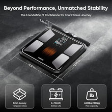 Load image into Gallery viewer, YUHUO Smart Scale for Body Weight, 8-Electrode Digital Bathroom Scale with BMI, Body Fat, Muscle Mass, Segmental Full Body Composition Analyzer, 28 Metrics Bluetooth App Sync, FSA&amp;HSA Eligible
