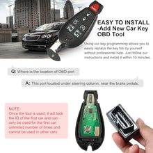 Load image into Gallery viewer, Key fob, Keyless Entry Remote Key Fob Replacement Tool Kit for Chrysler Town and Country Dodge Caravan 2008-2016, 7bottons M3N5WY783X, IYZ-C01C

